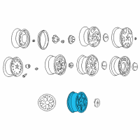 OEM 1997 Oldsmobile Bravada Wheel Asm-15X7 Front Diagram - 9592575