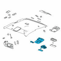 OEM 2020 Chevrolet Colorado Map Lamp Assembly Diagram - 23498238