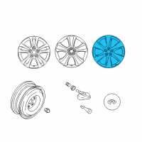 OEM 2012 Infiniti FX50 Aluminum Wheel Diagram - D0C00-1CA4A