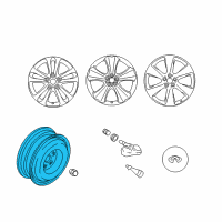 OEM 2014 Infiniti QX70 Spare Tire Wheel Assembly Diagram - 40300-1CB7A