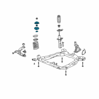 OEM 2005 Saturn Ion Mount Kit, Front Suspension Strut Diagram - 22687780