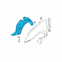 OEM 2010 Nissan Sentra Protector-Front Fender, RH Diagram - 63842-ET000