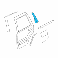 OEM 2012 Jeep Grand Cherokee APPLIQUE-C Pillar Diagram - 57010449AG