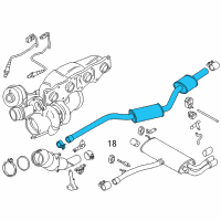 OEM 2014 BMW X3 Muffler Pipe Diagram - 18-30-8-620-282