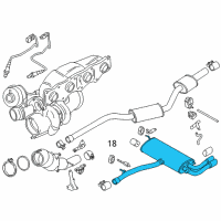 OEM 2014 BMW X3 Rear Exhaust Flap Muffler Diagram - 18-30-8-686-885
