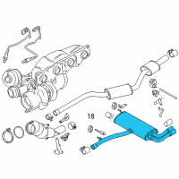 OEM 2017 BMW X3 Rear Exhaust Flap Muffler Diagram - 18-30-8-686-885