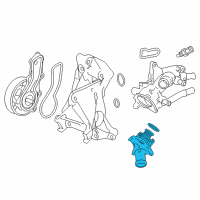 OEM Honda Accord Cover Assembly, Thermostat (Fuji Bellows) Diagram - 19310-5A2-A01