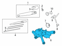 OEM Toyota Corolla Cross Wiper Motor Diagram - 85130-0A040