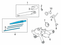 OEM Toyota Corolla Cross Wiper Blade Diagram - 85242-0A030