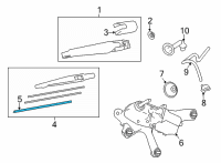 OEM Toyota Corolla Cross Wiper Blade Refill Diagram - 85214-0A150