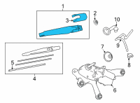 OEM Toyota Corolla Cross Wiper Arm Diagram - 85241-0A040