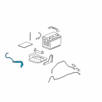 OEM 2012 Chevrolet Corvette Cable Asm-Battery Positive & Negative Diagram - 22870584