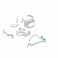 OEM 2007 Chevrolet Corvette Cable Asm-Battery Positive Diagram - 25909052