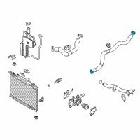 OEM 2020 Toyota Yaris Upper Hose Clamp Diagram - 90118-WB435