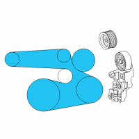 OEM Lexus Fan & Alternator V Belt Diagram - 90916-02727