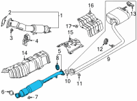 OEM 2020 Hyundai Sonata MUFFLER Complete-Center Diagram - 28600-L5210