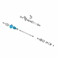 OEM 2001 Honda Odyssey Boot Set, Outboard Diagram - 44018-S0X-A04