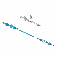 OEM 2003 Honda Odyssey Driveshaft Assembly, Driver Side Diagram - 44306-S0X-A52