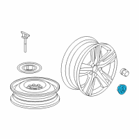 OEM 2016 Acura RDX Cap Assembly, Aluminum Wheel Center Diagram - 44732-TX4-A90