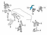 OEM 2022 Lexus NX250 Bracket, Engine MOUN Diagram - 12322-25010