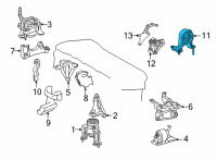 OEM 2022 Lexus NX250 INSULATOR, ENGINE MO Diagram - 12371-25130