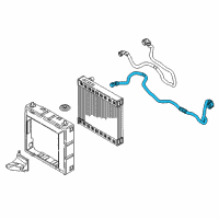 OEM 2018 BMW 540i xDrive Radiator Coolant Hose Lower Diagram - 17-12-8-602-633