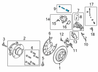 OEM 2015 Lincoln MKZ Caliper Mount Kit Diagram - DG9Z-2C150-B