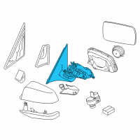 OEM 2016 BMW M5 M Extension. Mirror Without Glass, Heated, Left Diagram - 51-16-8-049-399