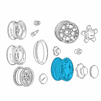 OEM 1996 GMC Sonoma Wheel Rim Assembly, 15X7 Diagram - 12355825