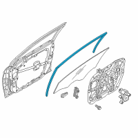 OEM 2017 Hyundai Sonata Run Assembly-Front Door Window Glass RH Diagram - 82540-C1000