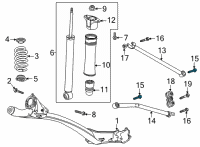 OEM Chevrolet Trailblazer Lateral Arm Bolt Diagram - 11603063