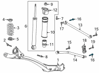 OEM Chevrolet Lateral Arm Bolt Diagram - 11603084