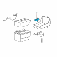 OEM 1996 Lincoln Mark VIII Battery Mount Bolt Diagram - 6C2Z-10756-A