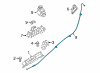 OEM 2022 BMW M235i xDrive Gran Coupe BOWDEN CABLE, EMERGENCY UNLO Diagram - 51-24-7-487-041