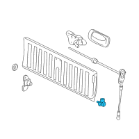 OEM GMC Sierra 3500 Hinge Asm-Pick Up Box End Gate (End Gate Side) Diagram - 15074253