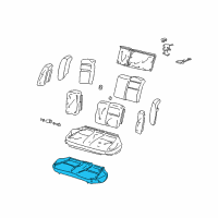 OEM 1999 Honda Civic Pad & Frame, Rear Seat Cushion Diagram - 82132-S01-A03