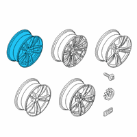 OEM 2022 BMW 330i Light Alloy Rim Ferricgrey Diagram - 36-11-6-883-523