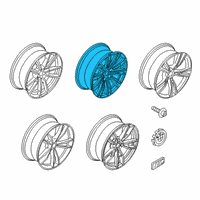 OEM BMW 330i Disk Wheel, Light Alloy, In Diagram - 36-11-8-089-890