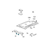 OEM Honda Civic Holder, Sunvisor *YR327L* (PEARL IVORY) Diagram - 88217-SDB-A01ZS