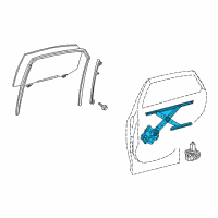 OEM 2011 Lexus RX350 Regulator Sub-Assembly Diagram - 69801-0E070