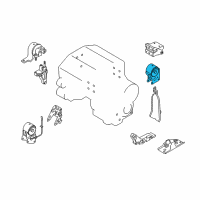 OEM 2009 Nissan Quest Engine Mounting Insulator, Rear Diagram - 11320-5Z000
