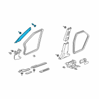 OEM 2005 Acura TSX Garnish Assembly, Left Front Pillar (Light Cream Ivory) Diagram - 84151-SEA-N81ZD