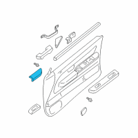 OEM 2001 Nissan Frontier Front Door Armrest, Left Diagram - 80941-9Z400