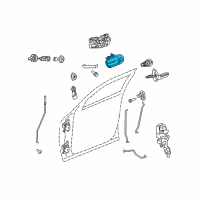 OEM 2014 Dodge Challenger Handle-Front Door Exterior Diagram - 1MZ84GW7AF