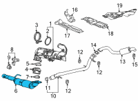 OEM 2022 Chevrolet Suburban Converter & Pipe Diagram - 84749006