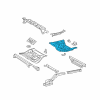 OEM 2010 Toyota Camry Rear Floor Pan Diagram - 58311-33070