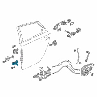 OEM 2017 Honda Accord Hinge, Left Rear Door Lower Diagram - 67960-T2F-A01ZZ