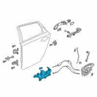 OEM Honda Accord Handle Assembly, Passenger Side Inside (Deep Black) Diagram - 72620-TVA-A11ZA