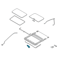 OEM 2019 Nissan Altima Motor Assy-Sunroof Diagram - 91295-6CA1A