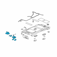 OEM 2006 Pontiac Torrent Console-Roof *Gray Diagram - 15273905